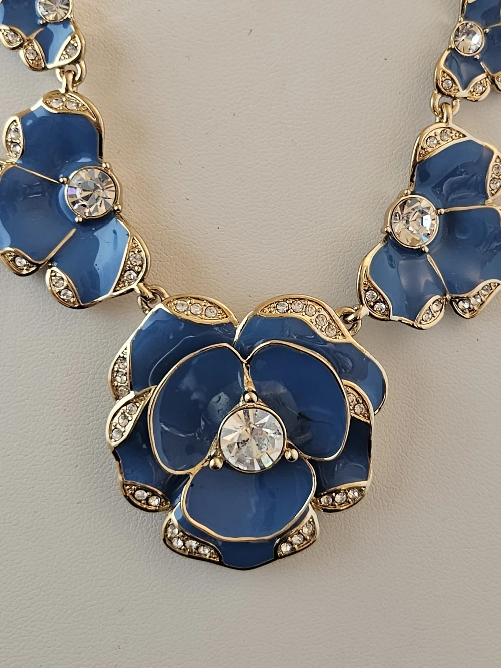 Kate Spade New York Beach House Blue Floral Statement Necklace